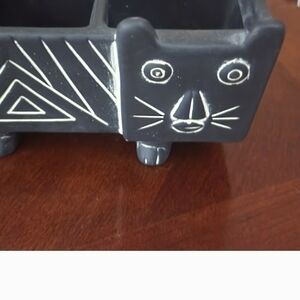 Black Cat Decorative Planter